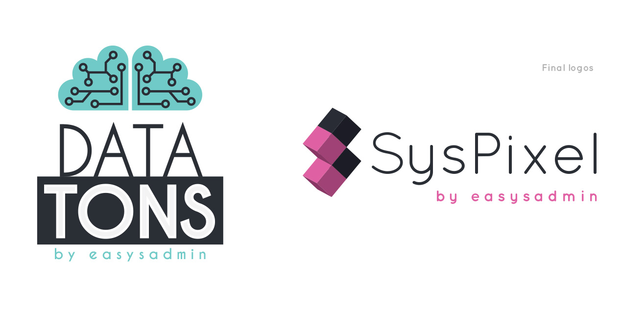 Logotipos datatons and syspixel by easysadmin