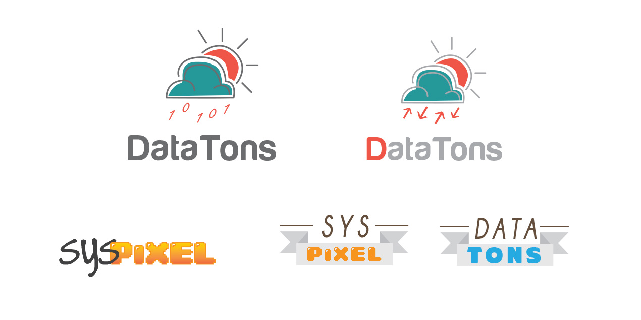 Logotipos datatons and syspixel by easysadmin