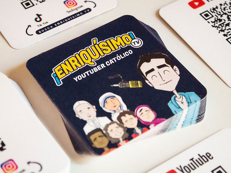 Nuevas tarjetas de Enriquísimo Tv, youtuber católico influencer cristiano
